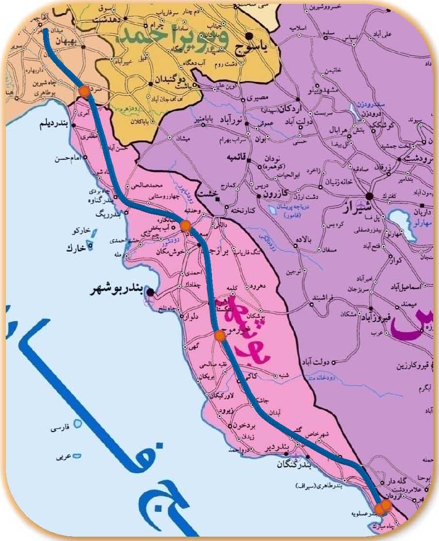 عکس از نقشه استان خوزستان